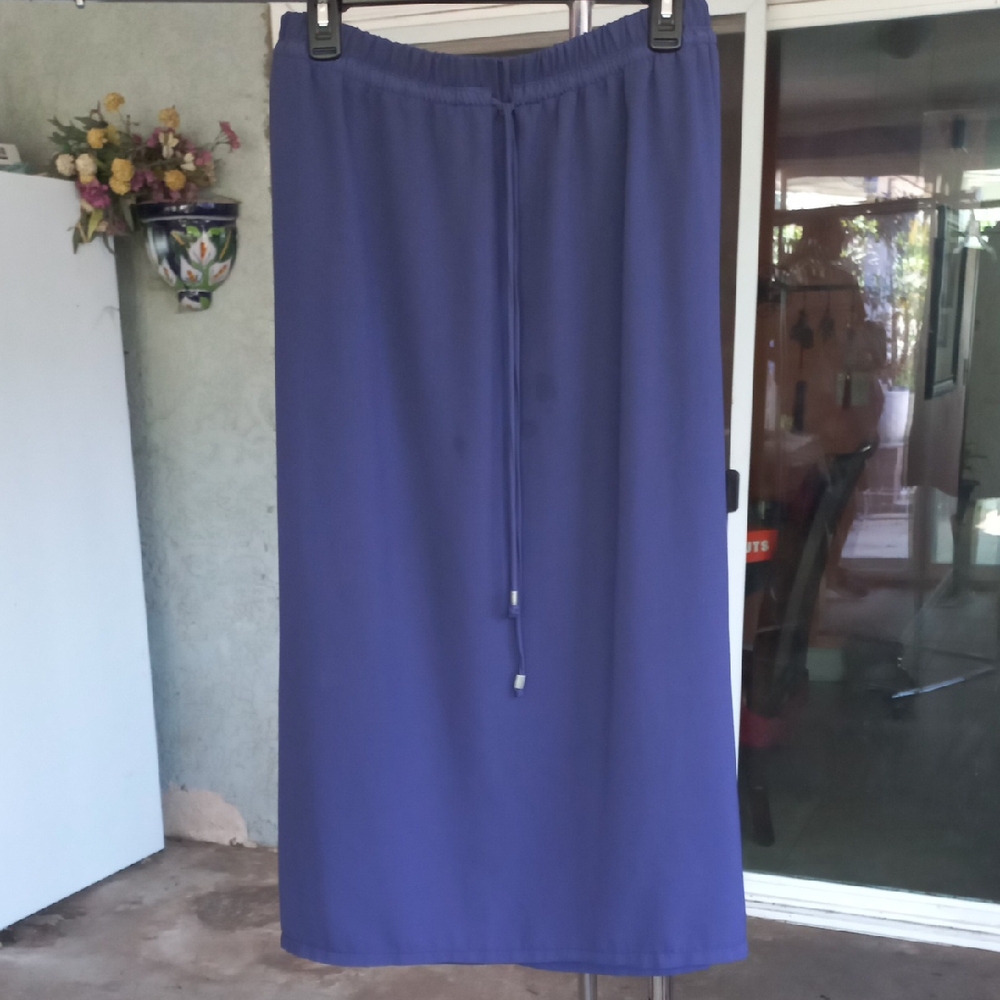 Faded Glory Blue Maxi Skirt Casual Resort Wear